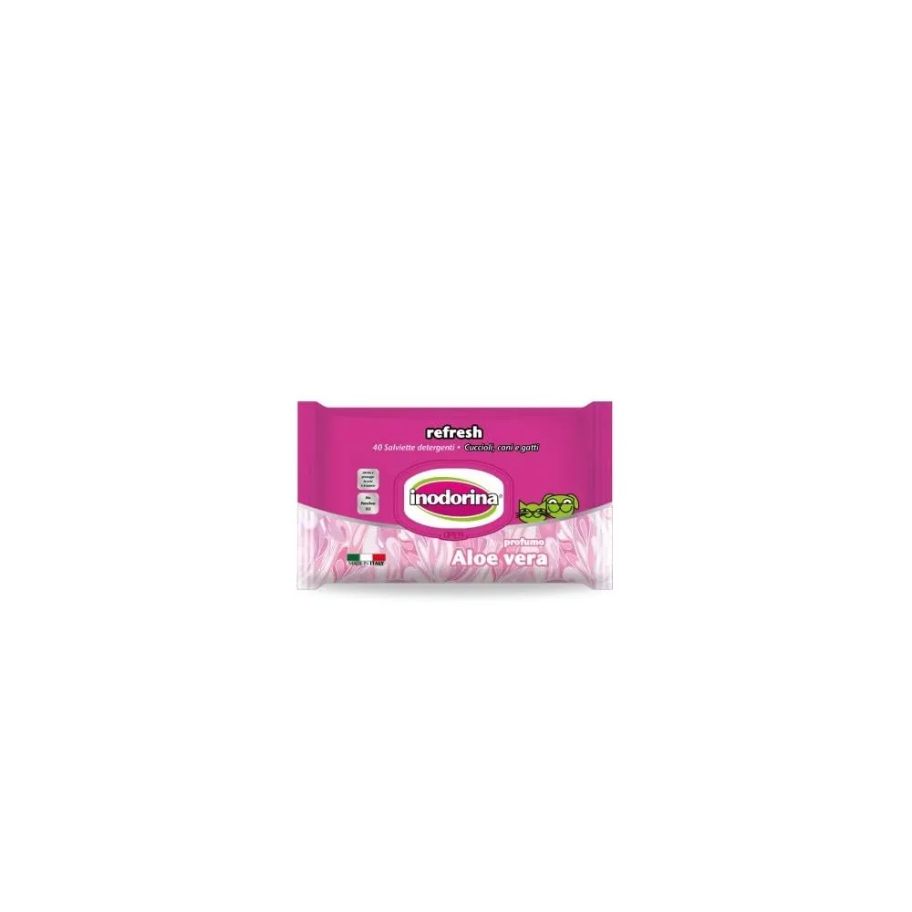 Inodorina Salviette per Cani e Gatti Everyday Aloe Vera, 110 Pezzi - immagine 4