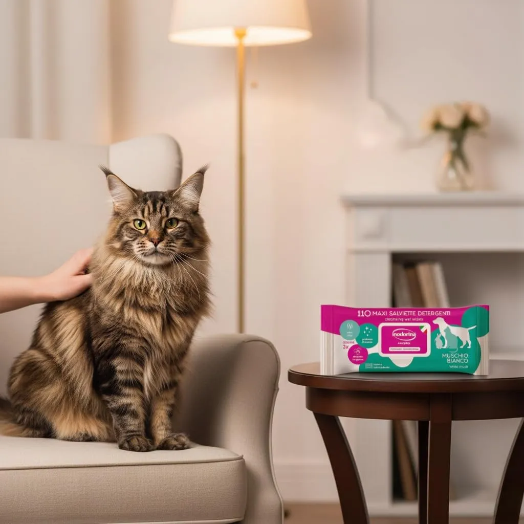 Inodorina Muschio Bianco Salviette igieniche umidificate per cani e gatti, 110 unità - immagine 7