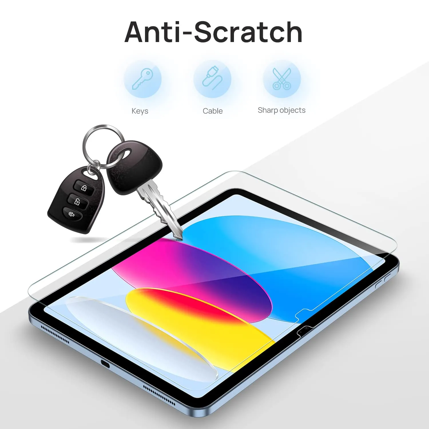 Gerutek Pellicola Protettiva in Vetro Temperato per iPad 11a Gen (2025) e 10a Gen (2022), 2 Pezzi - immagine 4