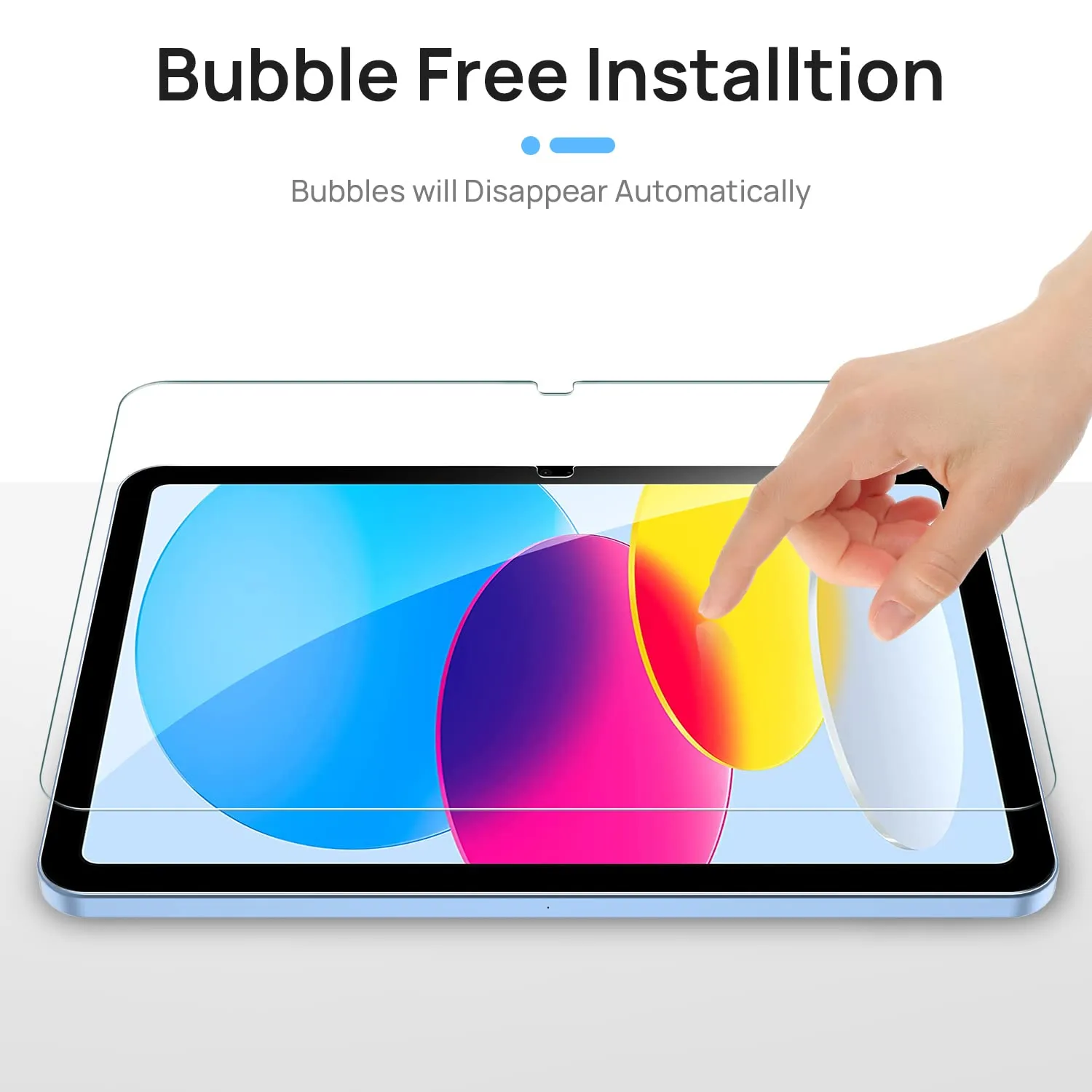 Gerutek Pellicola Protettiva in Vetro Temperato per iPad 11a Gen (2025) e 10a Gen (2022), 2 Pezzi - immagine 5