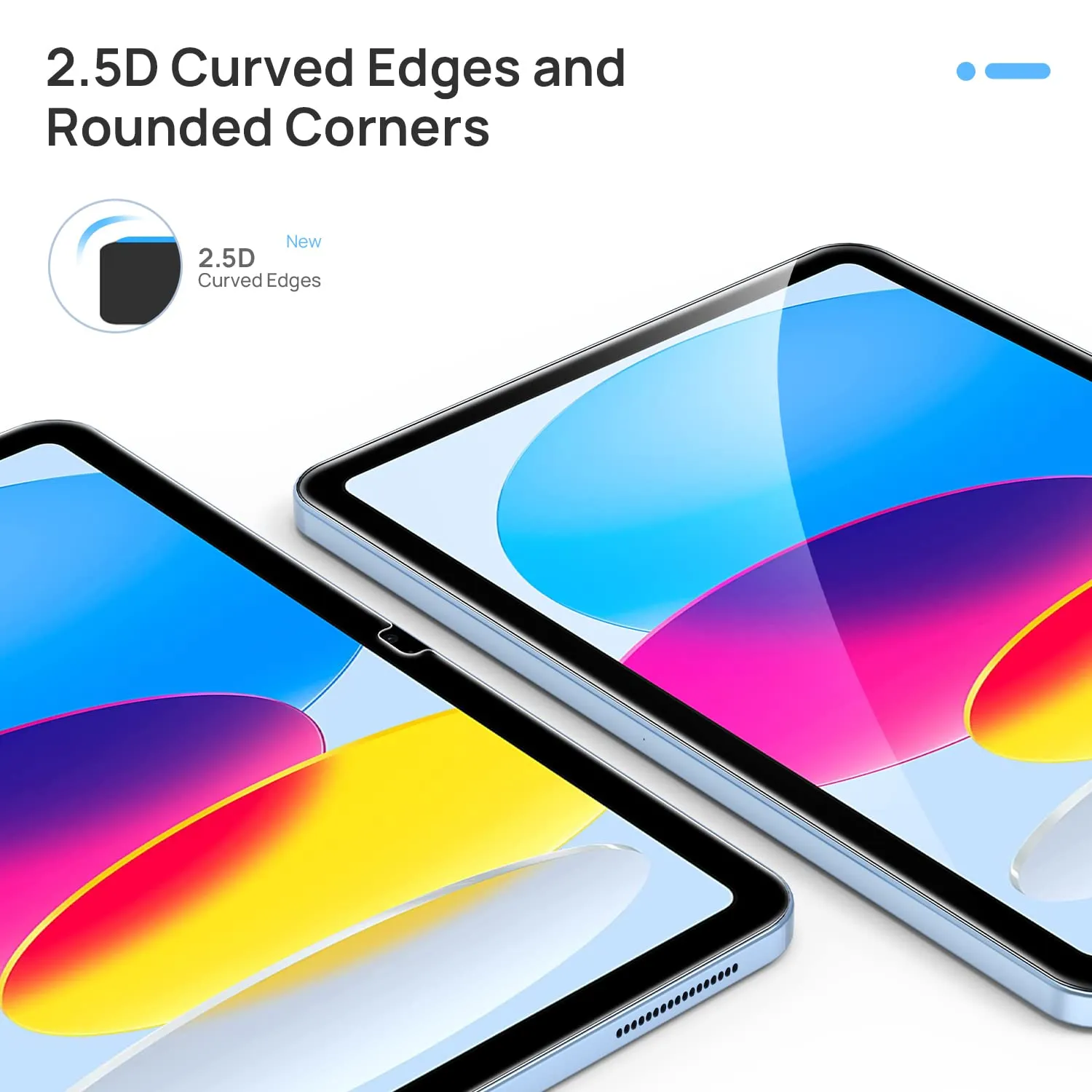 Gerutek Pellicola Protettiva in Vetro Temperato per iPad 11a Gen (2025) e 10a Gen (2022), 2 Pezzi - immagine 7