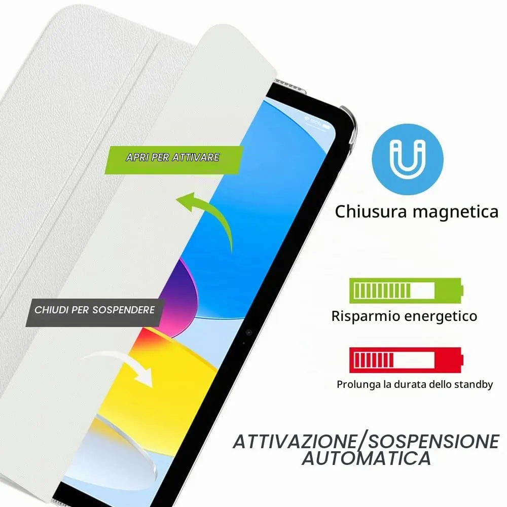 MoKo Cover for iPad 11th Gen 2025 / iPad 10th Gen 2022, Bianco - immagine 4