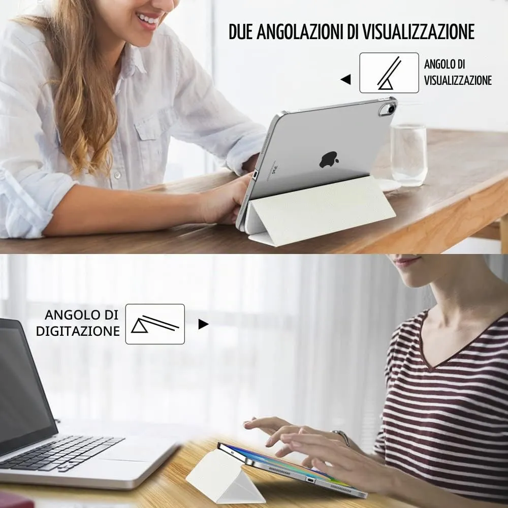MoKo Cover for iPad 11th Gen 2025 / iPad 10th Gen 2022, Bianco - immagine 5