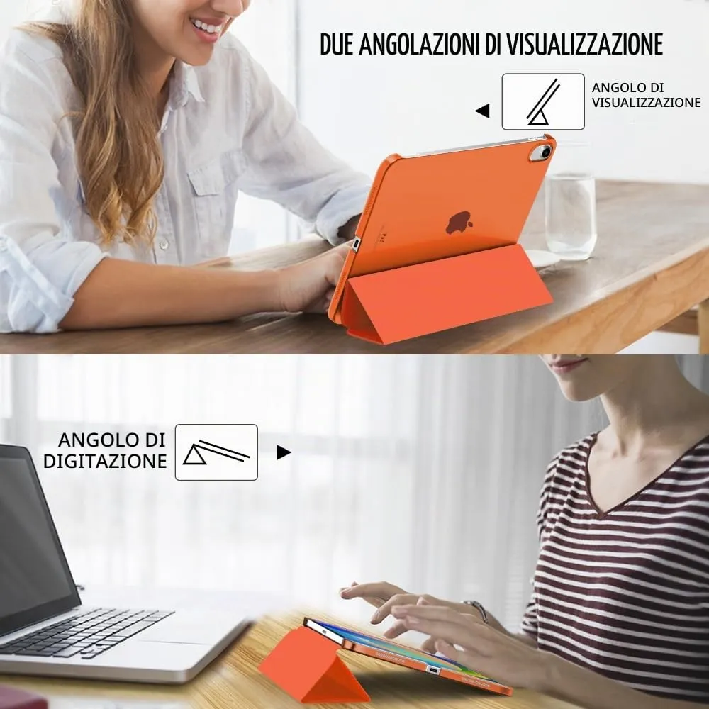 MoKo Custodia per iPad 11ª Gen 2025 e iPad 10ª Gen 2022, Arancione - immagine 5