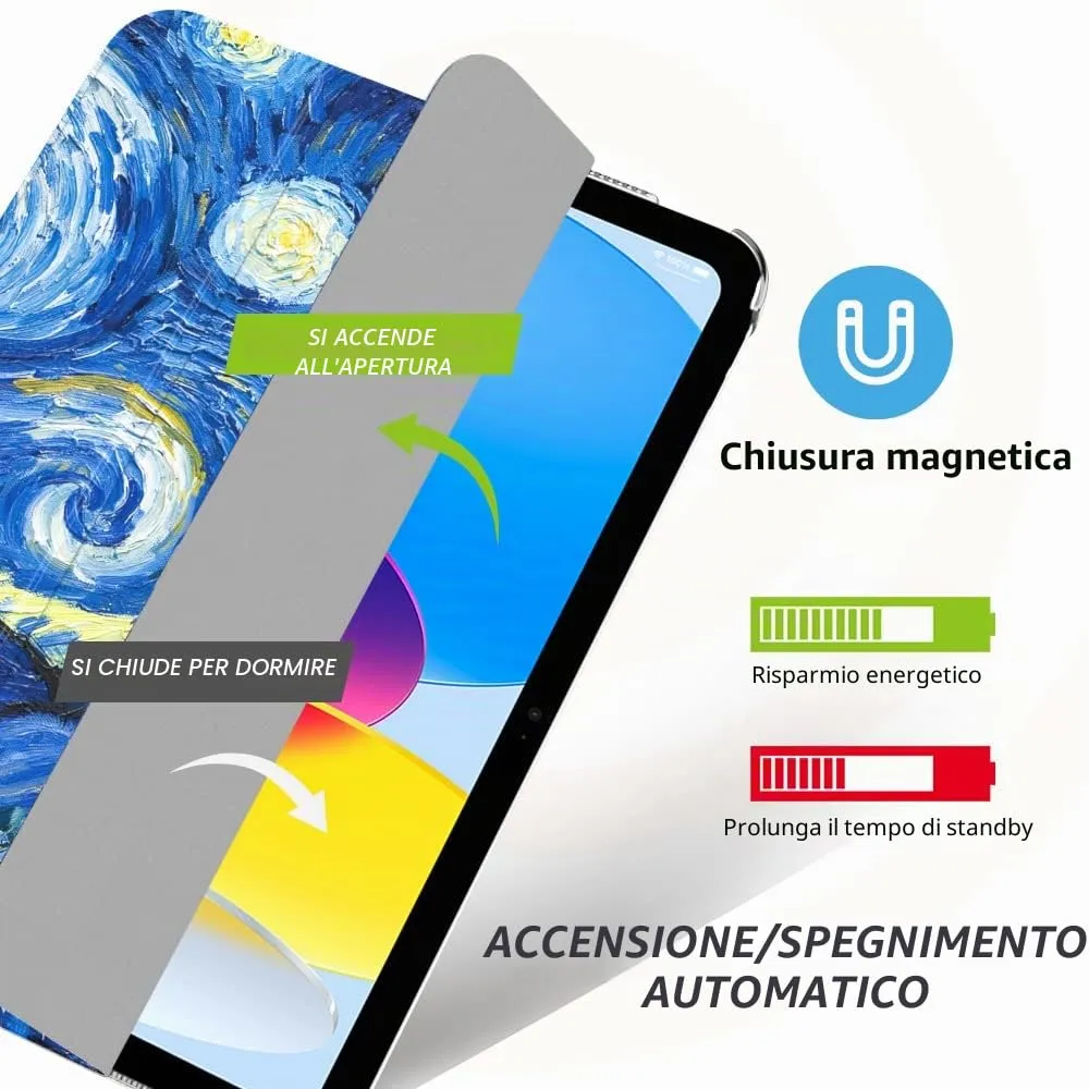 MoKo Custodia per iPad 11a Gen 2025 / iPad 10a Gen 2022, Notte Stellata - immagine 4