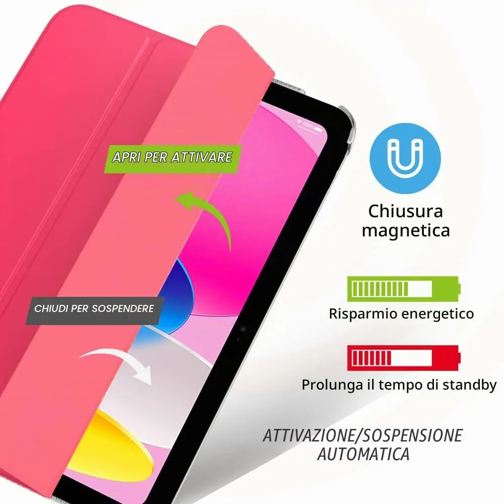 MoKo Custodia per iPad 11ª Gen 2025 (A16) / iPad 10ª Gen 2022, Anguria Rossa - immagine 4