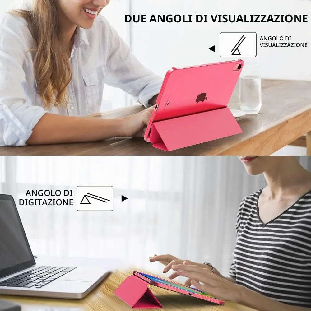 MoKo Custodia per iPad 11ª Gen 2025 (A16) / iPad 10ª Gen 2022, Anguria Rossa - immagine 5