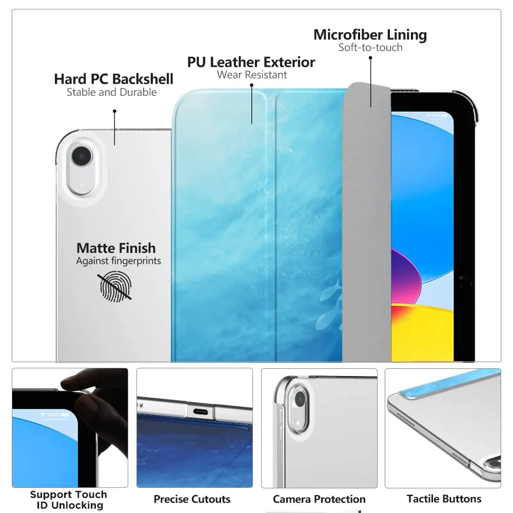 MoKo Custodia per iPad 11a Gen 2025 / iPad 10a Gen 2022, Oceano - immagine 3