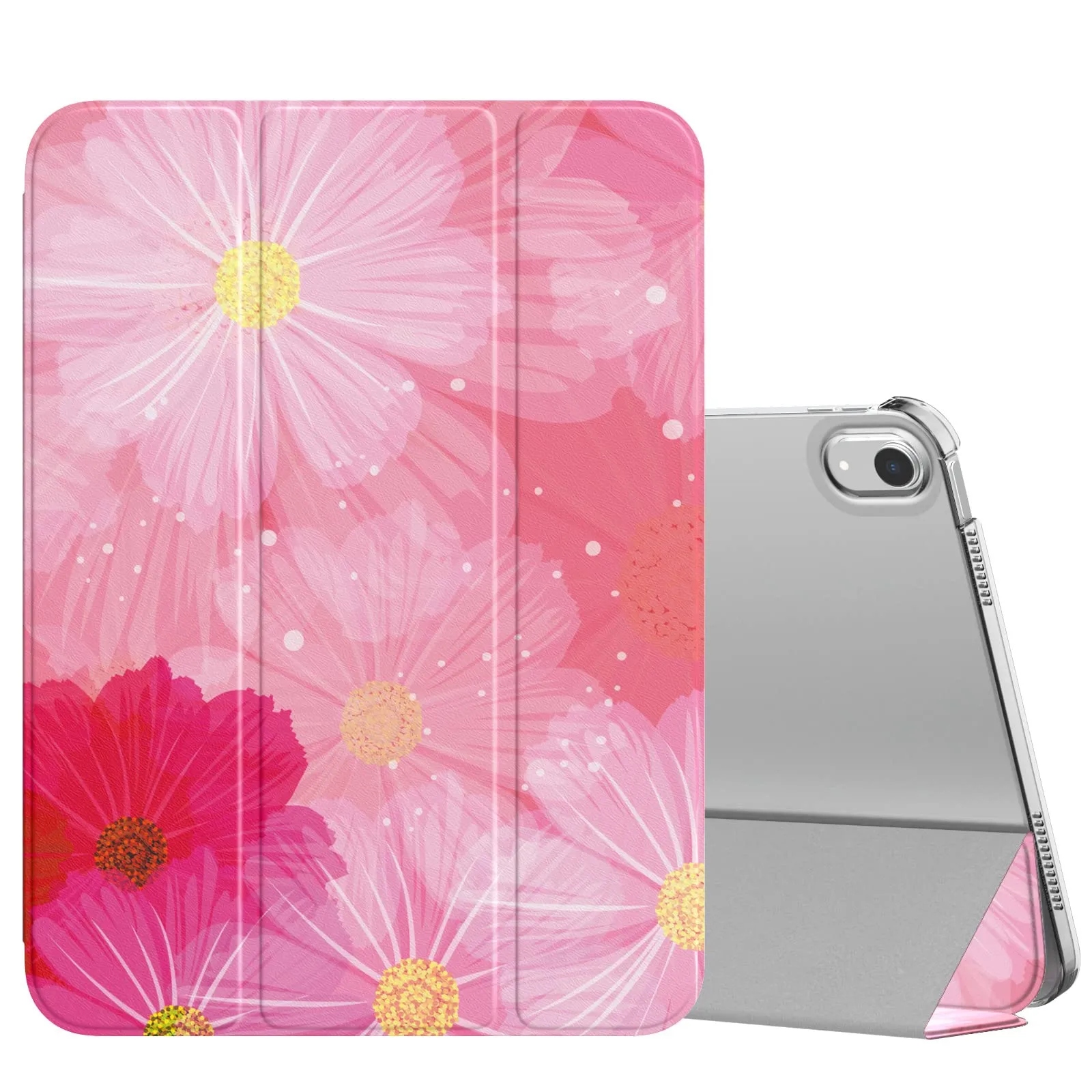 MoKo Custodia per iPad 11a Generazione 2025 e iPad 10a Generazione 2022, Copertura Posteriore Traslucida, Cosmea - immagine 1
