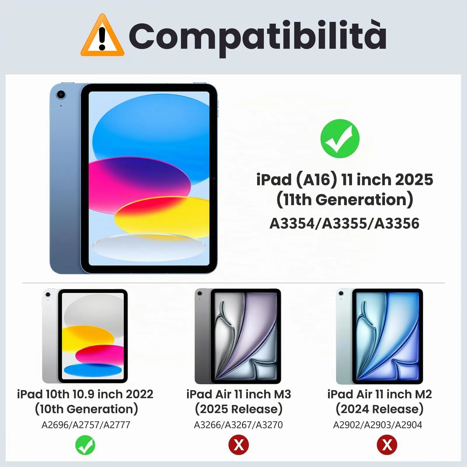 MoKo Custodia per iPad 11a Generazione 2025 e iPad 10a Generazione 2022, Copertura Posteriore Traslucida, Cosmea - immagine 2