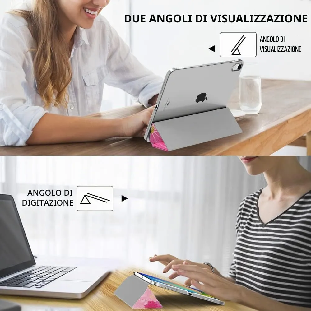 MoKo Custodia per iPad 11a Generazione 2025 e iPad 10a Generazione 2022, Copertura Posteriore Traslucida, Cosmea - immagine 5