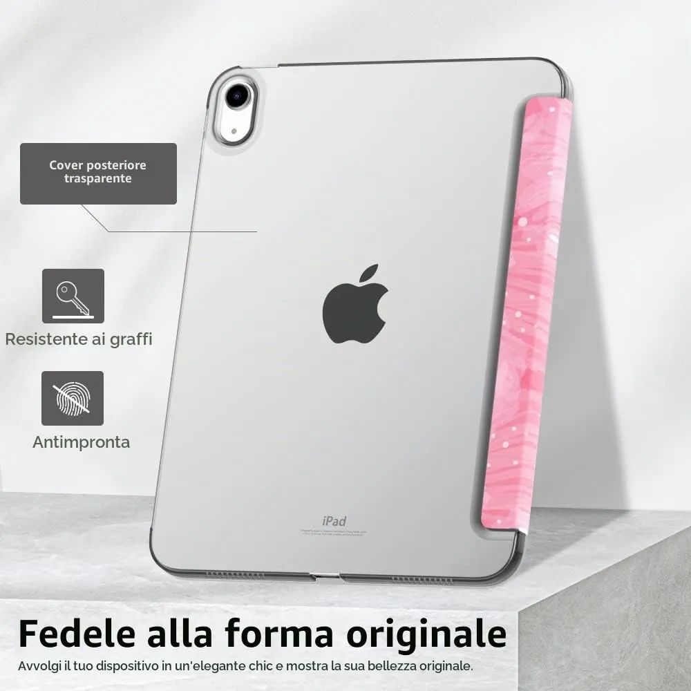 MoKo Custodia per iPad 11a Generazione 2025 e iPad 10a Generazione 2022, Copertura Posteriore Traslucida, Cosmea - immagine 6