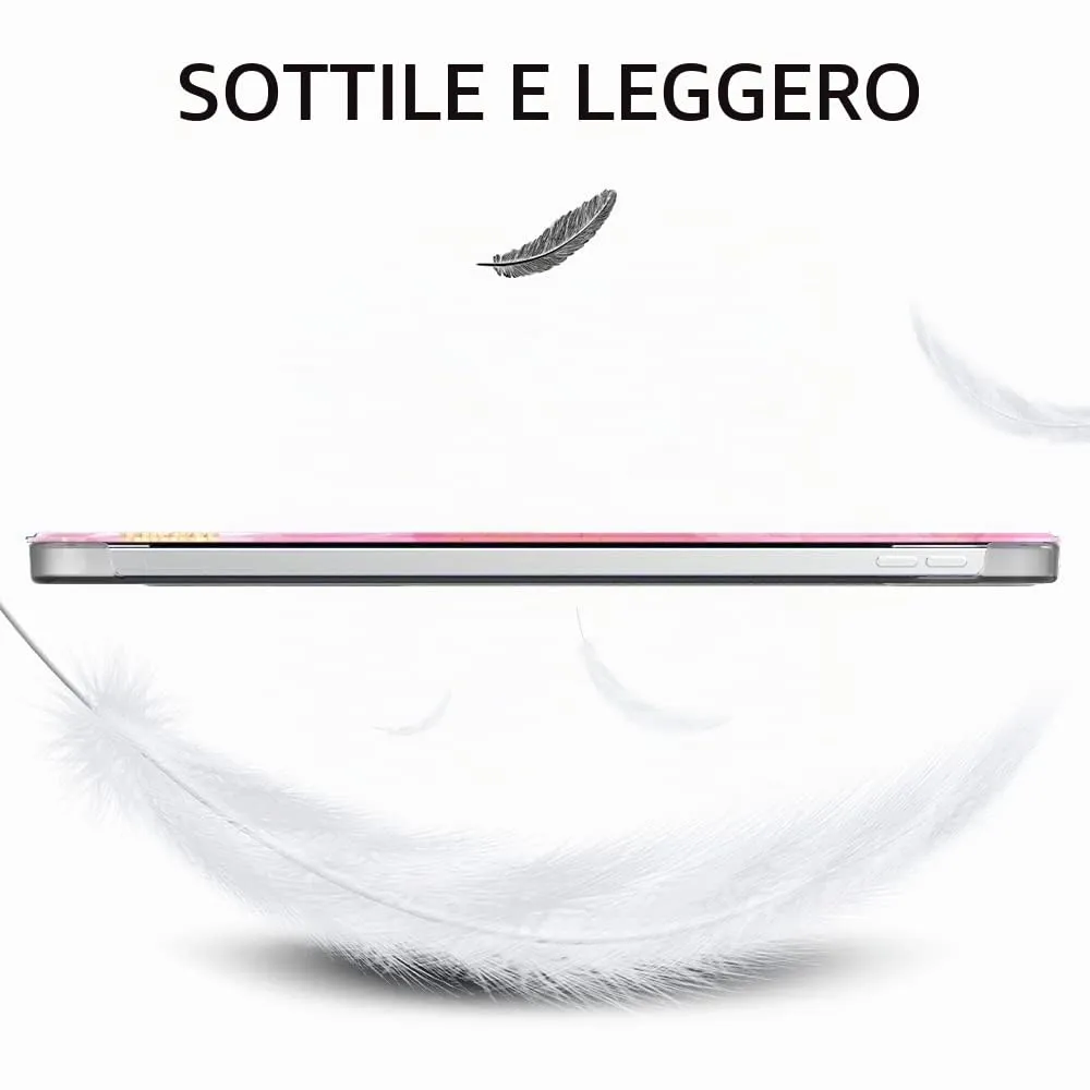 MoKo Custodia per iPad 11a Generazione 2025 e iPad 10a Generazione 2022, Copertura Posteriore Traslucida, Cosmea - immagine 7