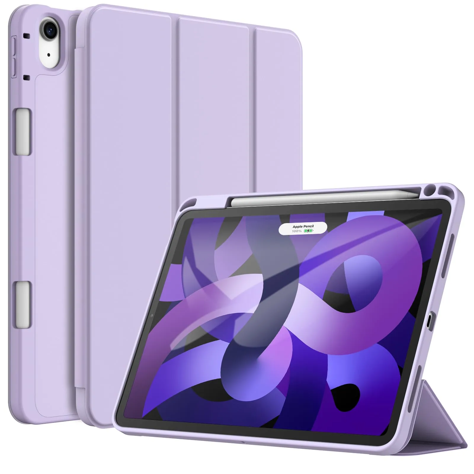 JETech Custodia per iPad Air 11" M4/M3/M2 e Air 5/4, Viola Chiaro - immagine 1