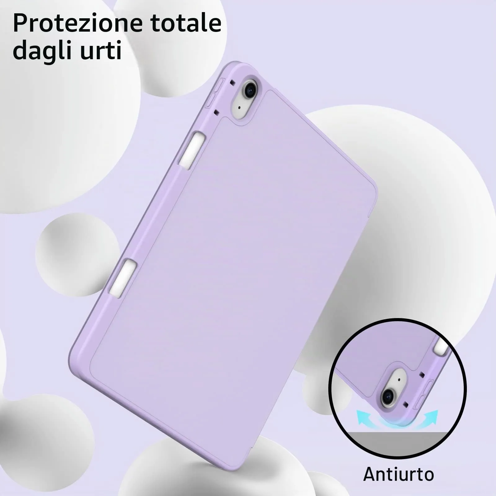 JETech Custodia per iPad Air 11" M4/M3/M2 e Air 5/4, Viola Chiaro - immagine 4