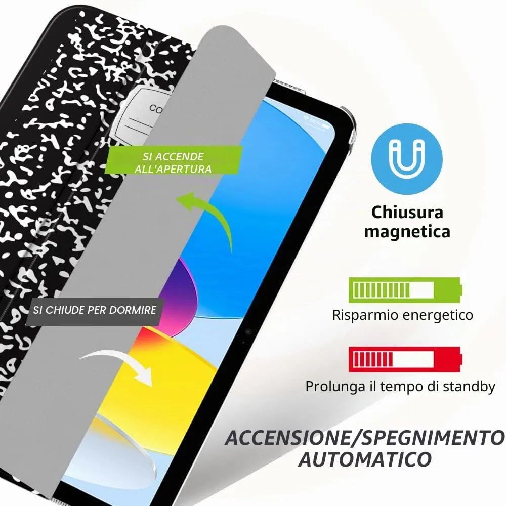 MoKo Custodia per iPad 11a Gen 2025 / iPad 10a Gen 2022, Quaderno Nero - immagine 4