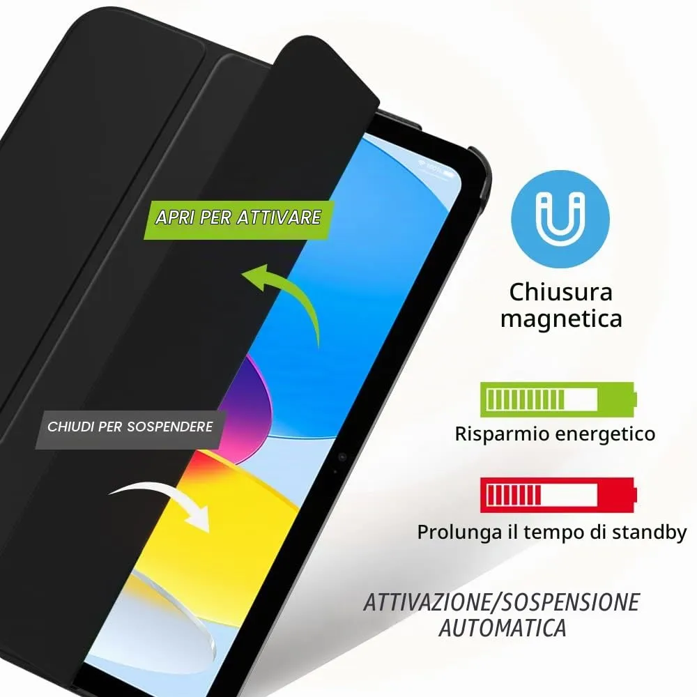 MoKo Cover per iPad 11a Gen 2025 e iPad 10a Gen 2022, Nero - immagine 4