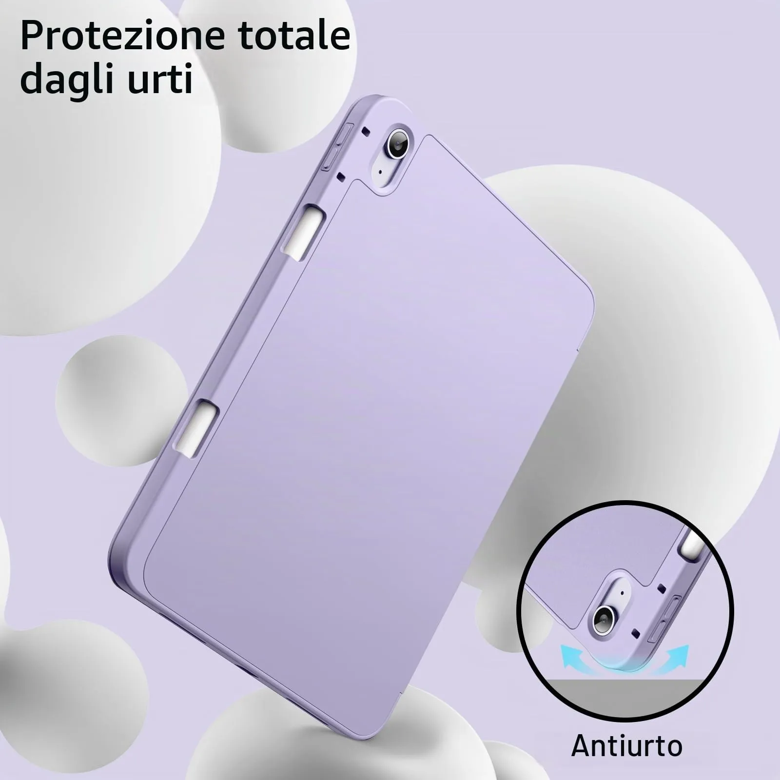 JETech Custodia per iPad Air 11" M4/M3/M2 & Air 5/4, Lilla - immagine 4