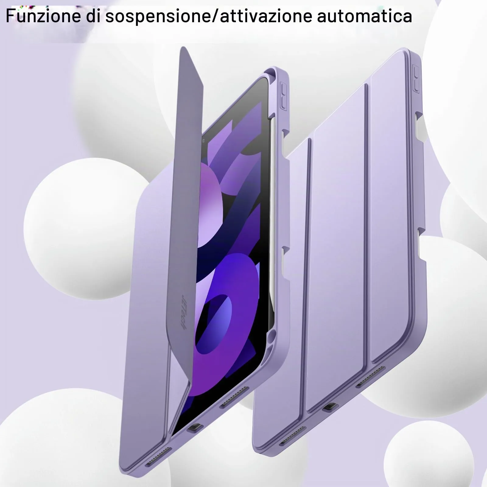 JETech Custodia per iPad Air 11" M4/M3/M2 & Air 5/4, Lilla - immagine 6
