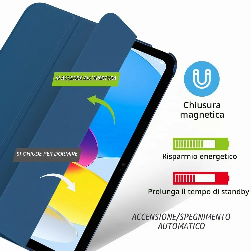 MoKo Custodia per iPad 11a Gen 2025 / iPad 10a Gen 2022, Blu Mare Scuro - immagine 4