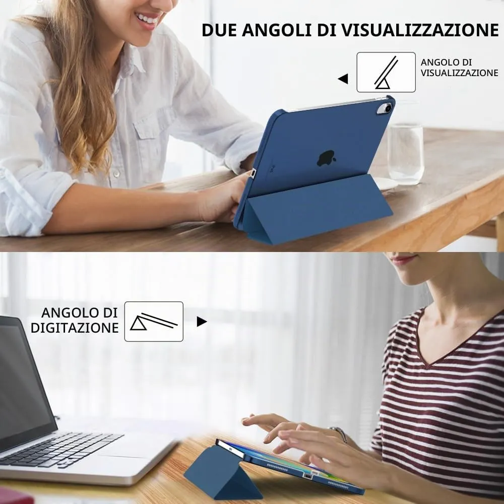 MoKo Custodia per iPad 11a Gen 2025 / iPad 10a Gen 2022, Blu Mare Scuro - immagine 5