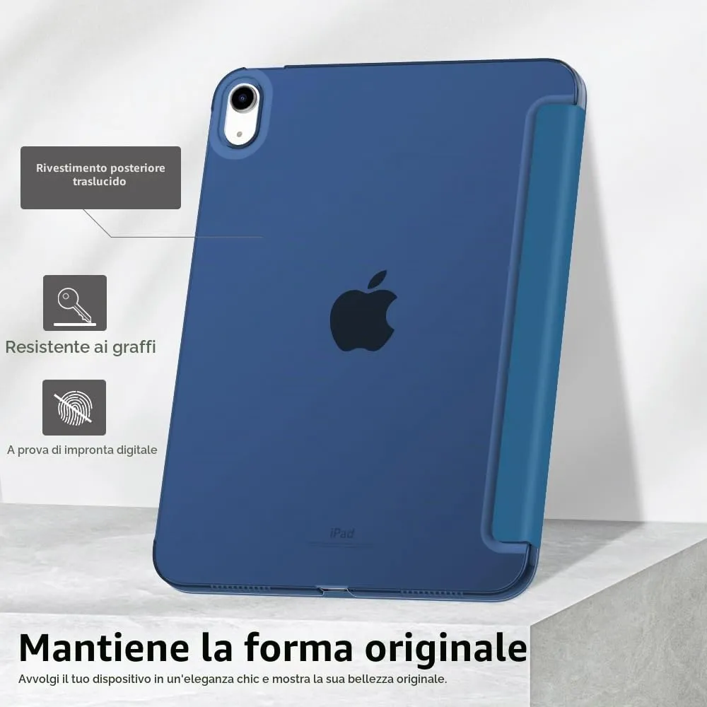 MoKo Custodia per iPad 11a Gen 2025 / iPad 10a Gen 2022, Blu Mare Scuro - immagine 6