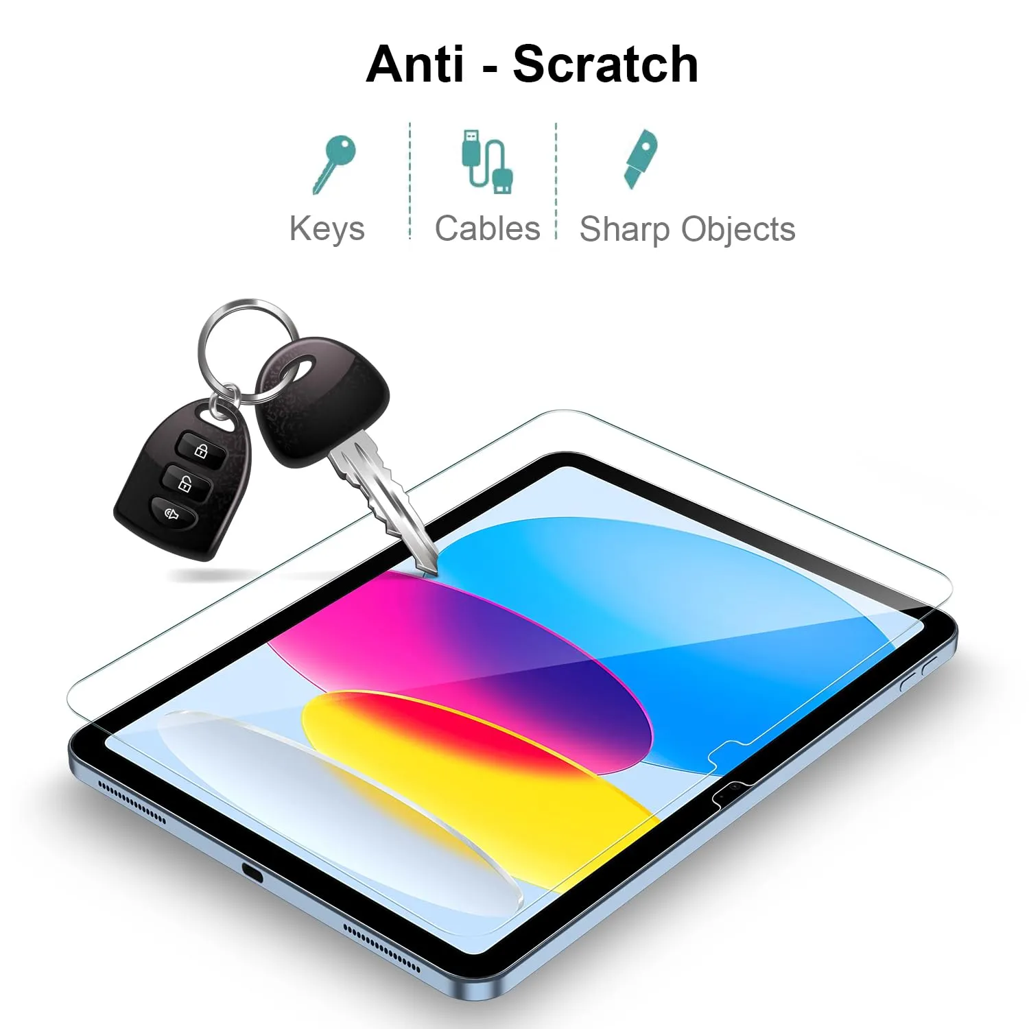 Gerutek Pellicola Protettiva in Vetro Temperato per iPad 11 Gen (A16) e iPad 10 Gen, 2 Pezzi - immagine 5