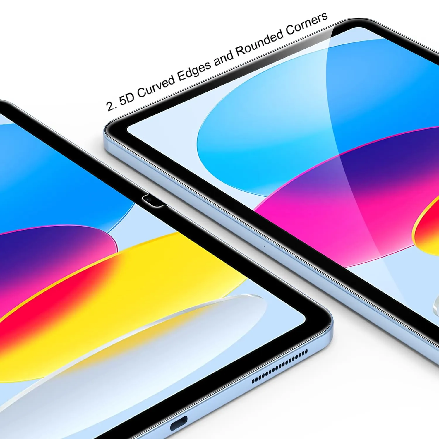 Gerutek Pellicola Protettiva in Vetro Temperato per iPad 11 Gen (A16) e iPad 10 Gen, 2 Pezzi - immagine 8