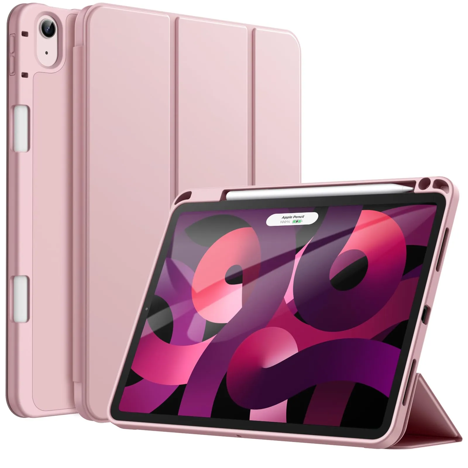 JETech Custodia per iPad Air 11" M4/M3/M2 & Air 5/4, Rosa - immagine 1