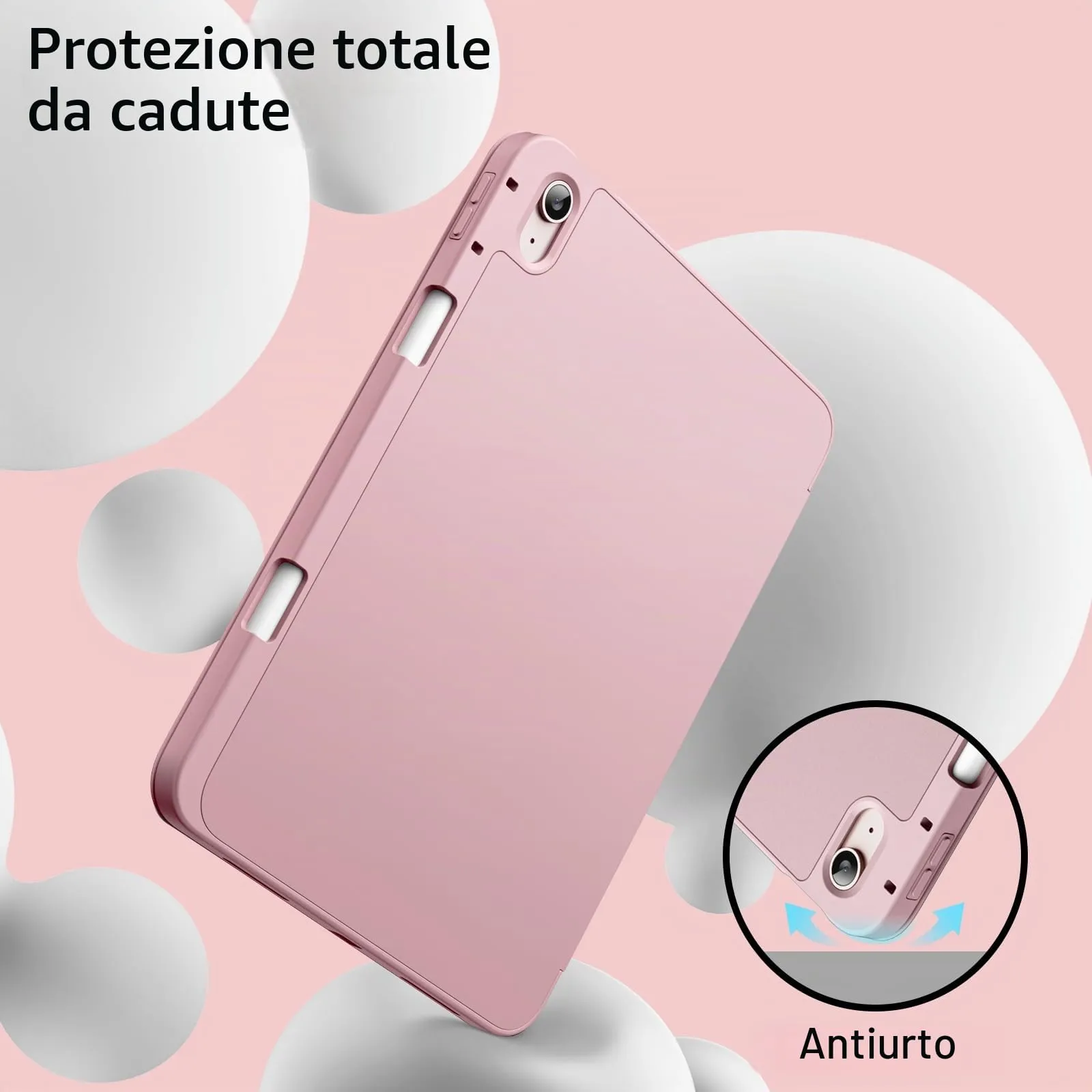 JETech Custodia per iPad Air 11" M4/M3/M2 & Air 5/4, Rosa - immagine 4