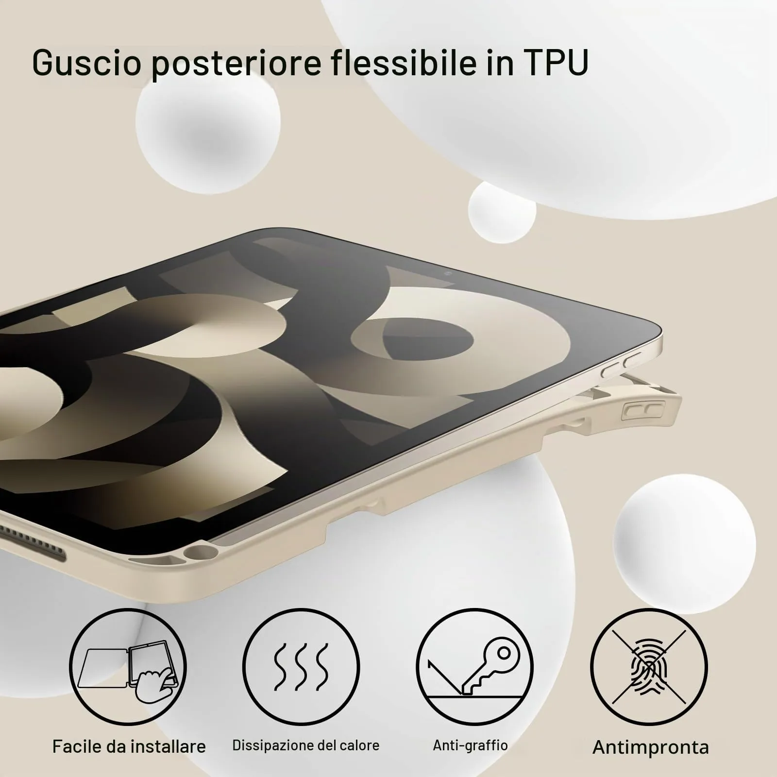 JETech Custodia per iPad Air 11" M4/M3/M2 & Air 5/4, Galassia - immagine 3