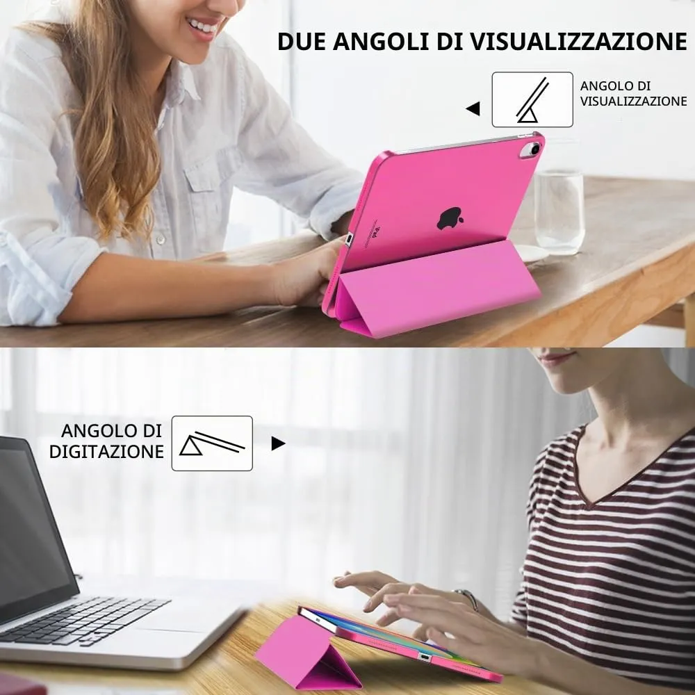 MoKo Custodia per iPad 11a Gen 2025 / iPad 10a Gen 2022, Pitaya Rosso - immagine 5