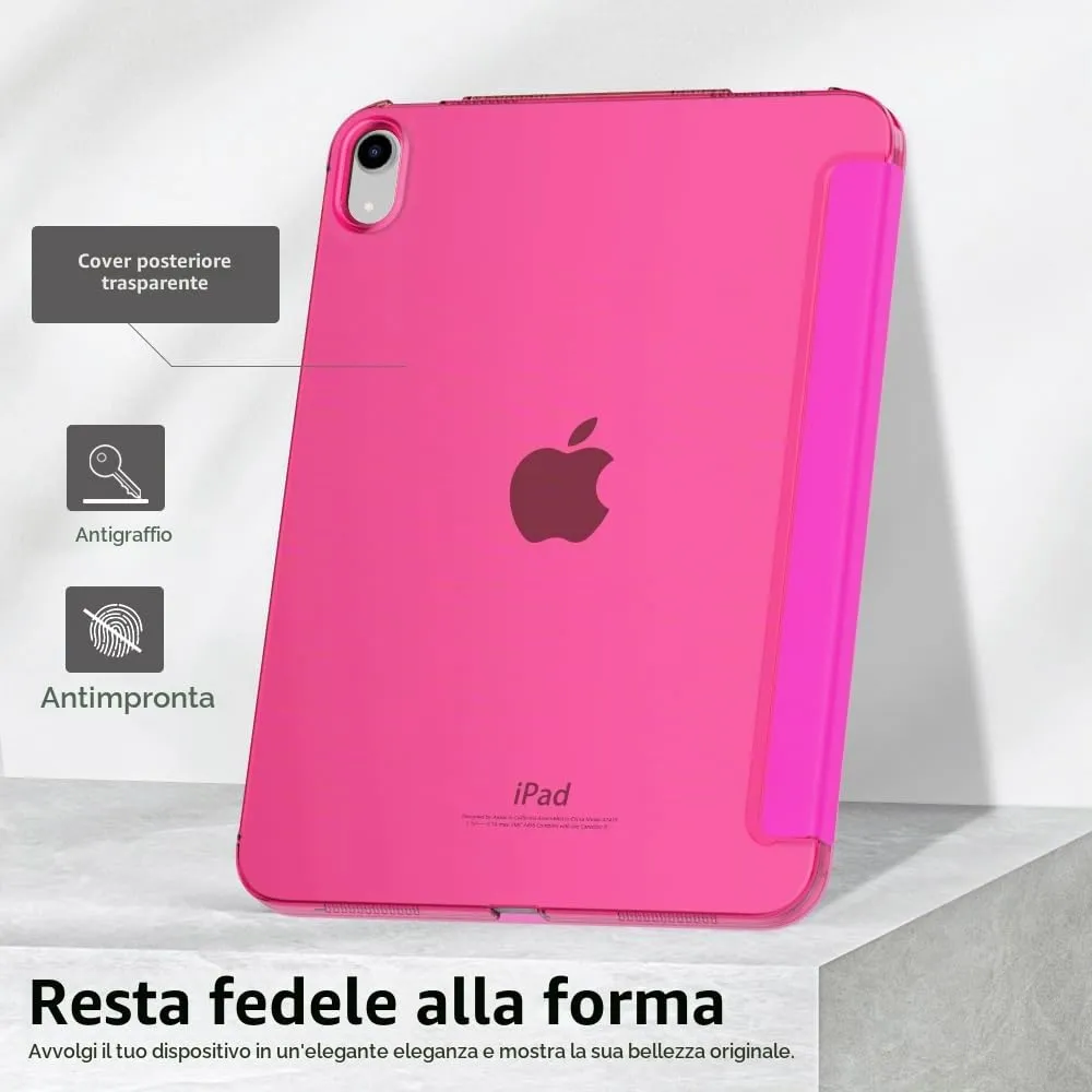 MoKo Custodia per iPad 11a Gen 2025 / iPad 10a Gen 2022, Pitaya Rosso - immagine 6