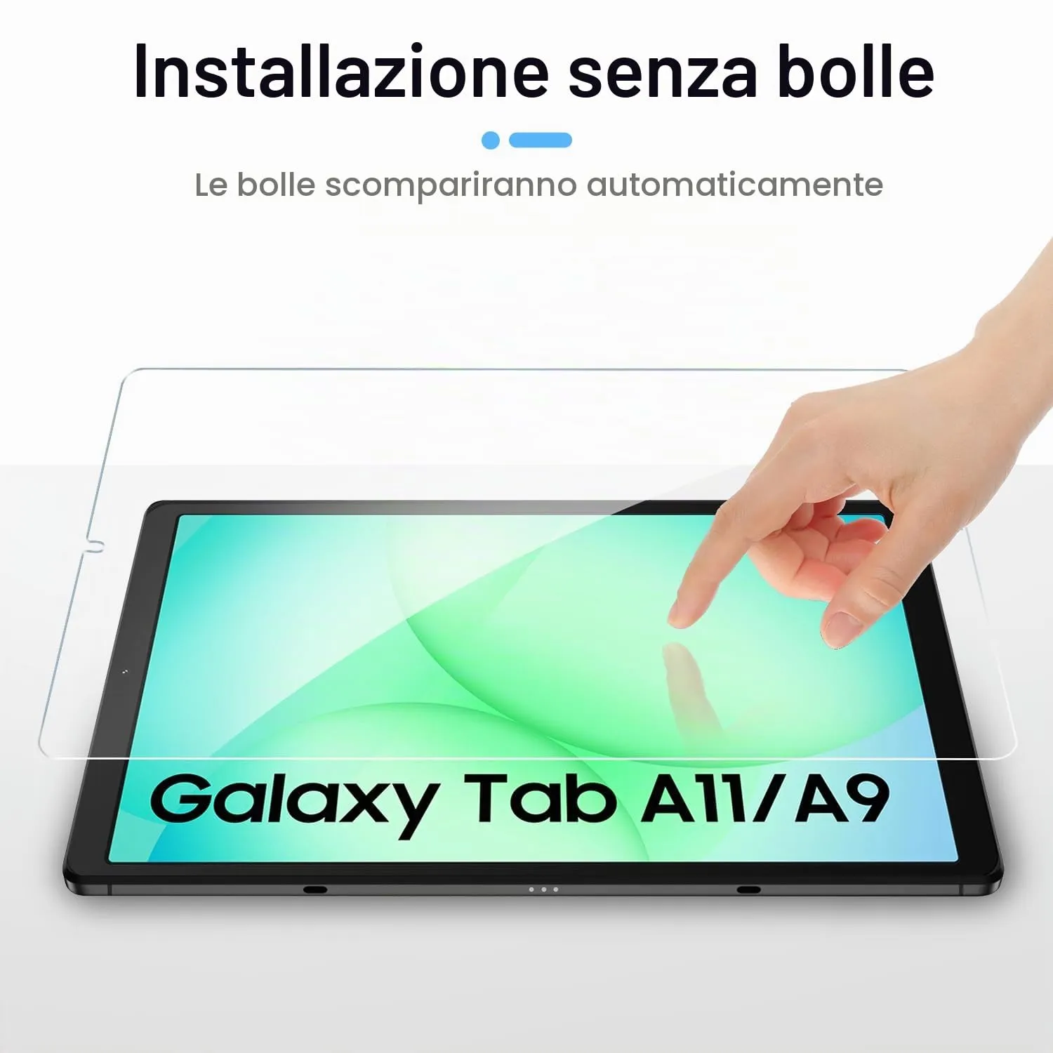 Gerutek Pellicola Protettiva in Vetro Temperato per Samsung Galaxy Tab A11/A9 8,7'' (2 Pezzi) - immagine 6