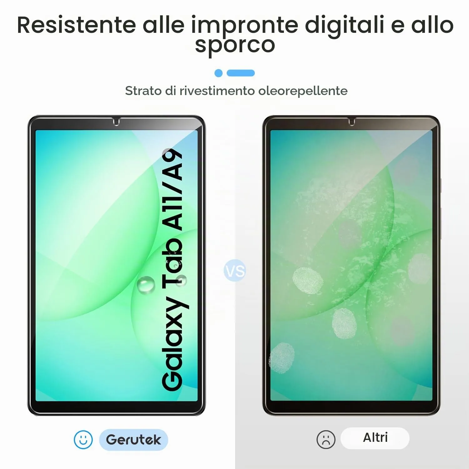 Gerutek Pellicola Protettiva in Vetro Temperato per Samsung Galaxy Tab A11/A9 8,7'' (2 Pezzi) - immagine 7