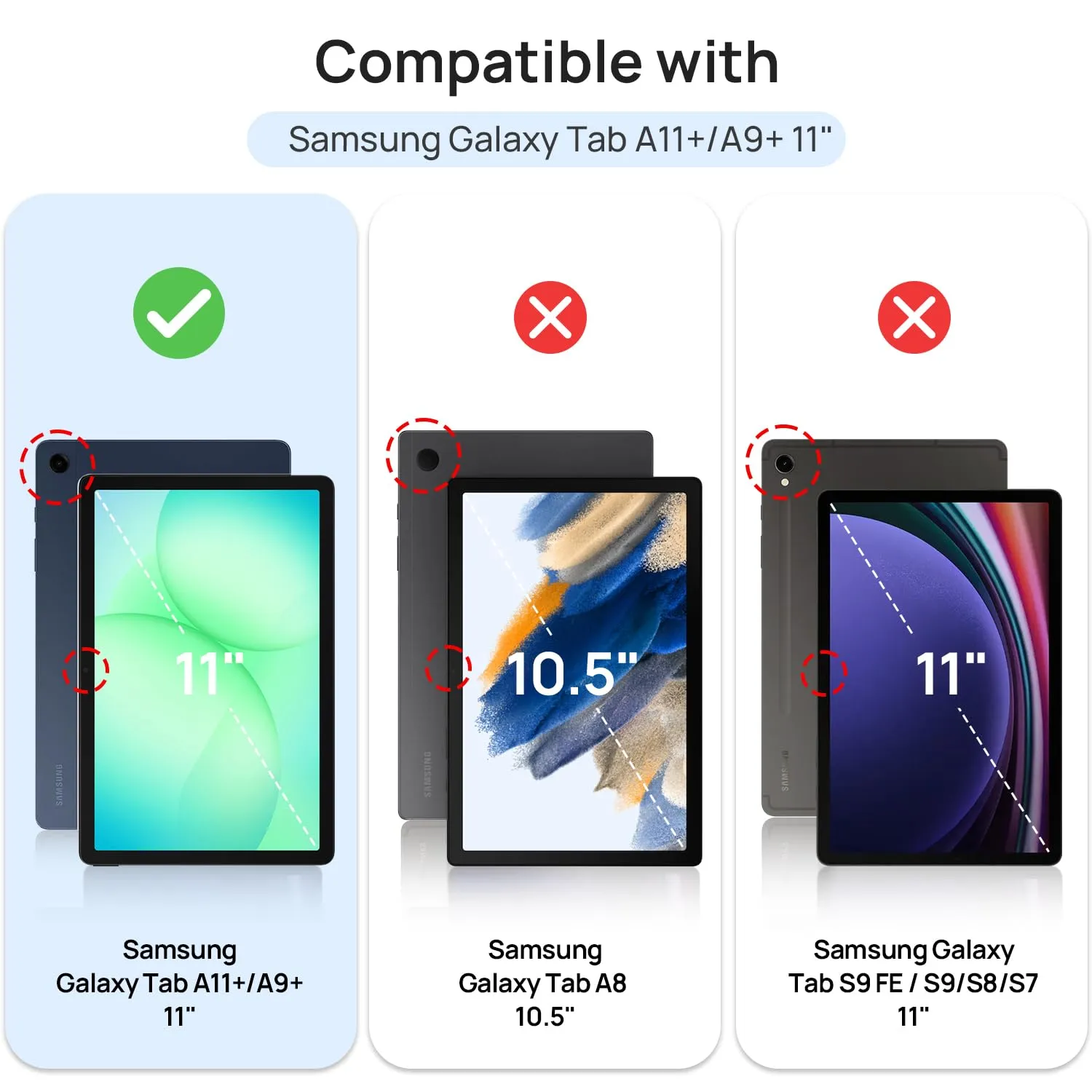 Gerutek Pellicola Protettiva in Vetro Temperato per Samsung Galaxy Tab A11+ / A9+ (2 Pezzi) - immagine 2