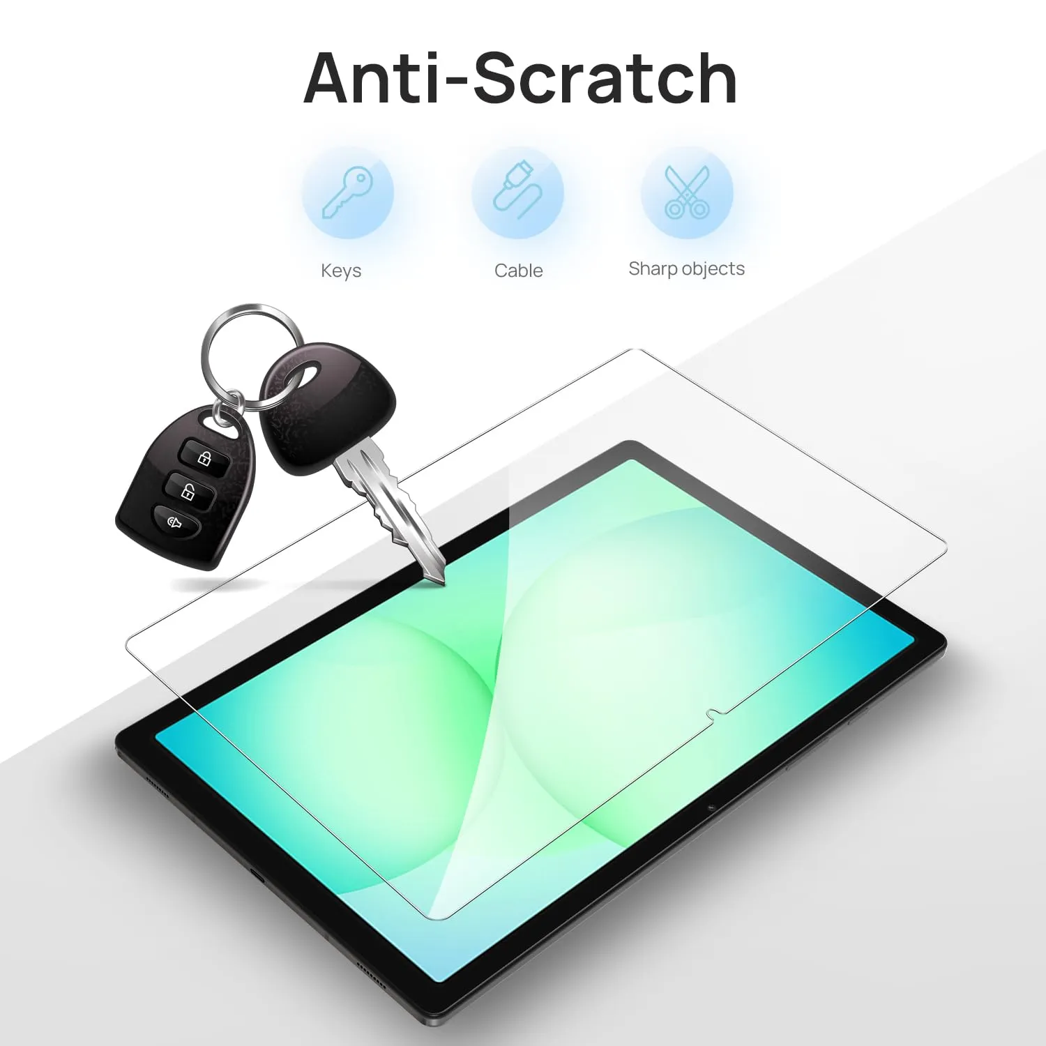 Gerutek Pellicola Protettiva in Vetro Temperato per Samsung Galaxy Tab A11+ / A9+ (2 Pezzi) - immagine 4