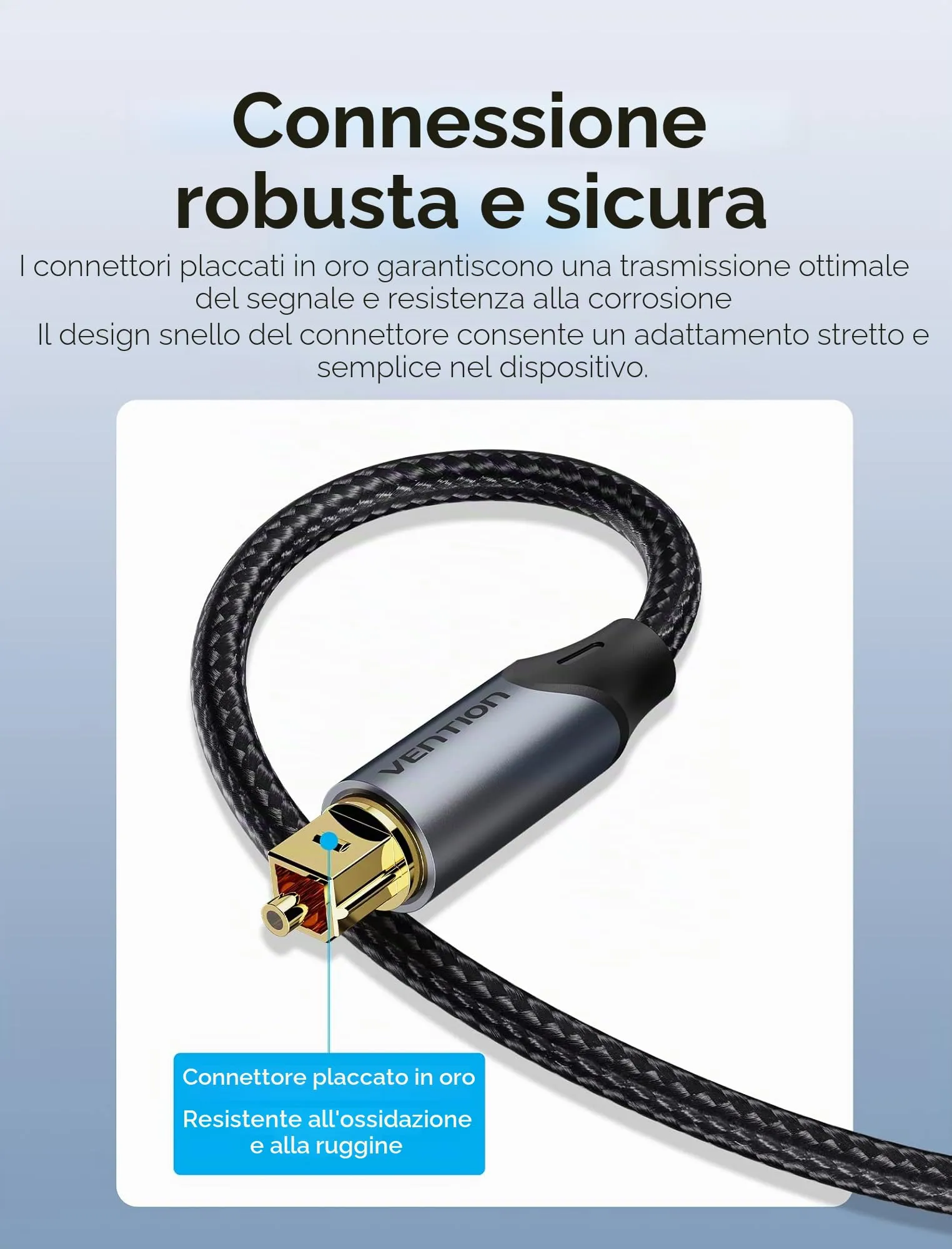 VENTION Cavo Audio Digitale Toslink S/PDIF Ottico per TV, Home Cinema, PS4, Xbox e Soundbar, Nero, 2m - immagine 7