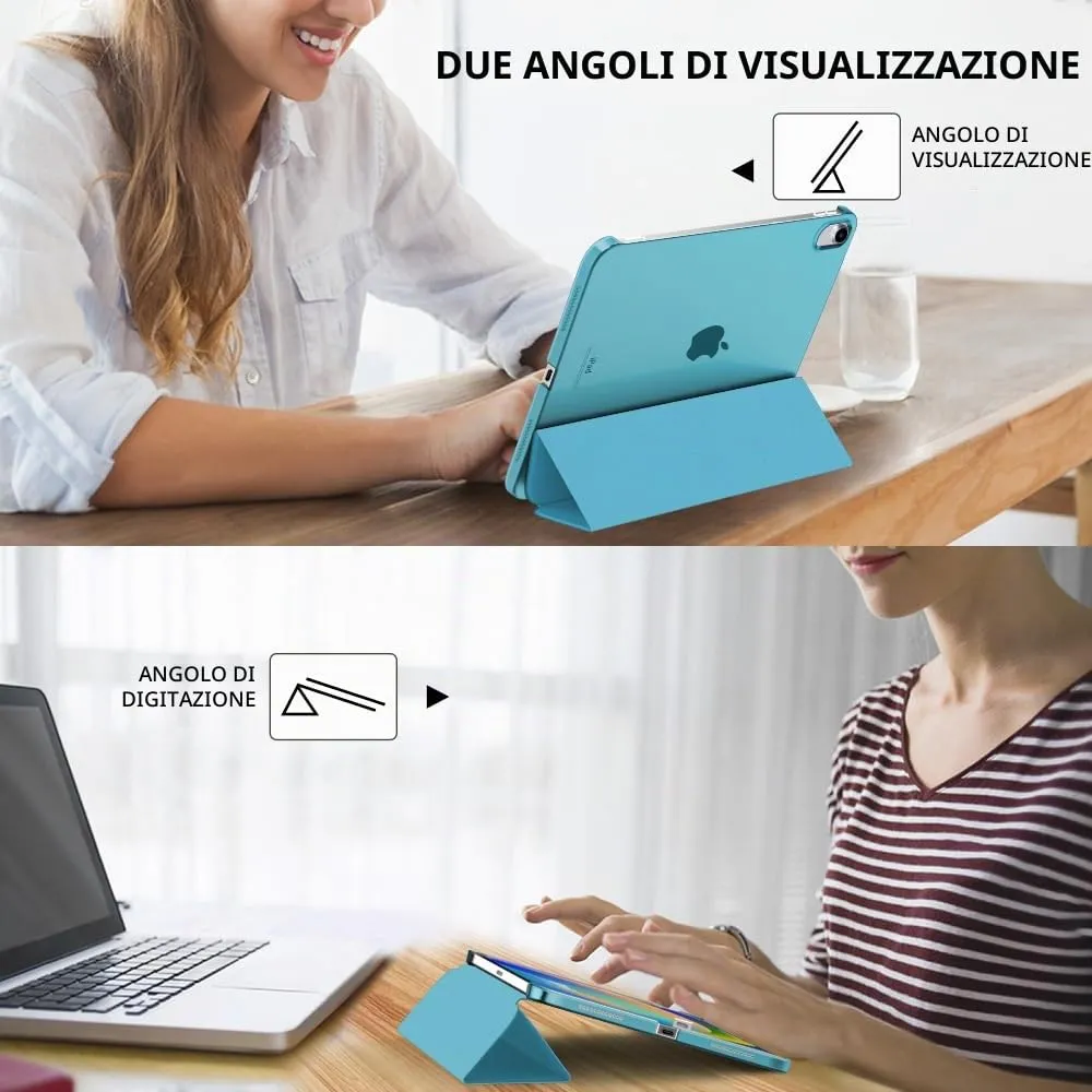 MoKo Custodia per iPad 11a Gen 2025 e iPad 10a Gen 2022, Blu Nebbioso - immagine 5