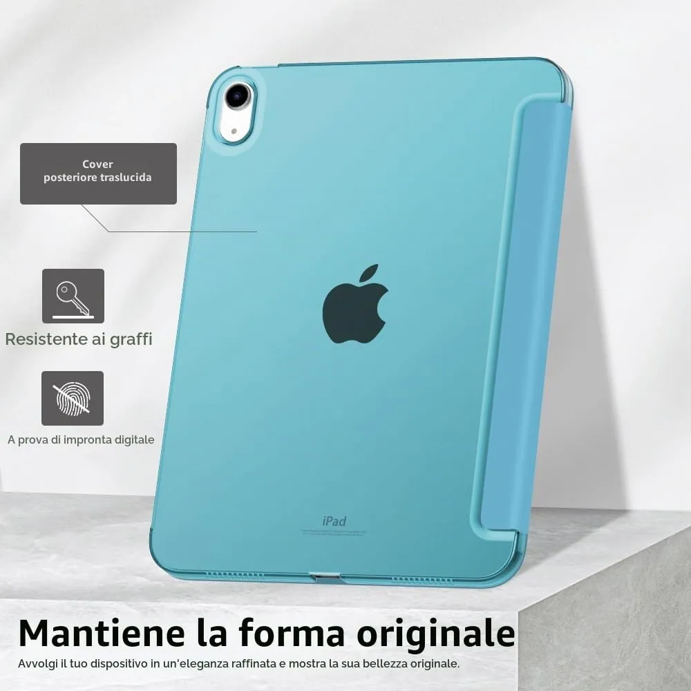 MoKo Custodia per iPad 11a Gen 2025 e iPad 10a Gen 2022, Blu Nebbioso - immagine 6