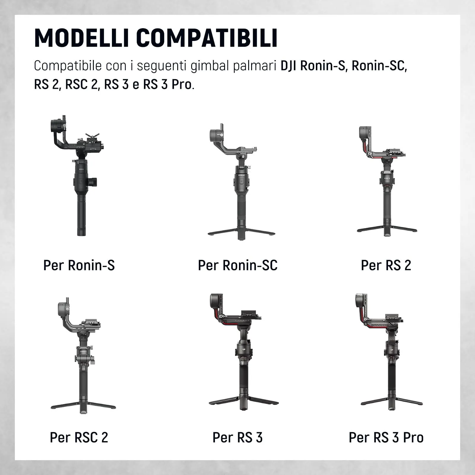 NEEWER Dual Handle for DJI RS5 RS4 RS4 Pro RS3 RS3 Pro, GA006 - immagine 5