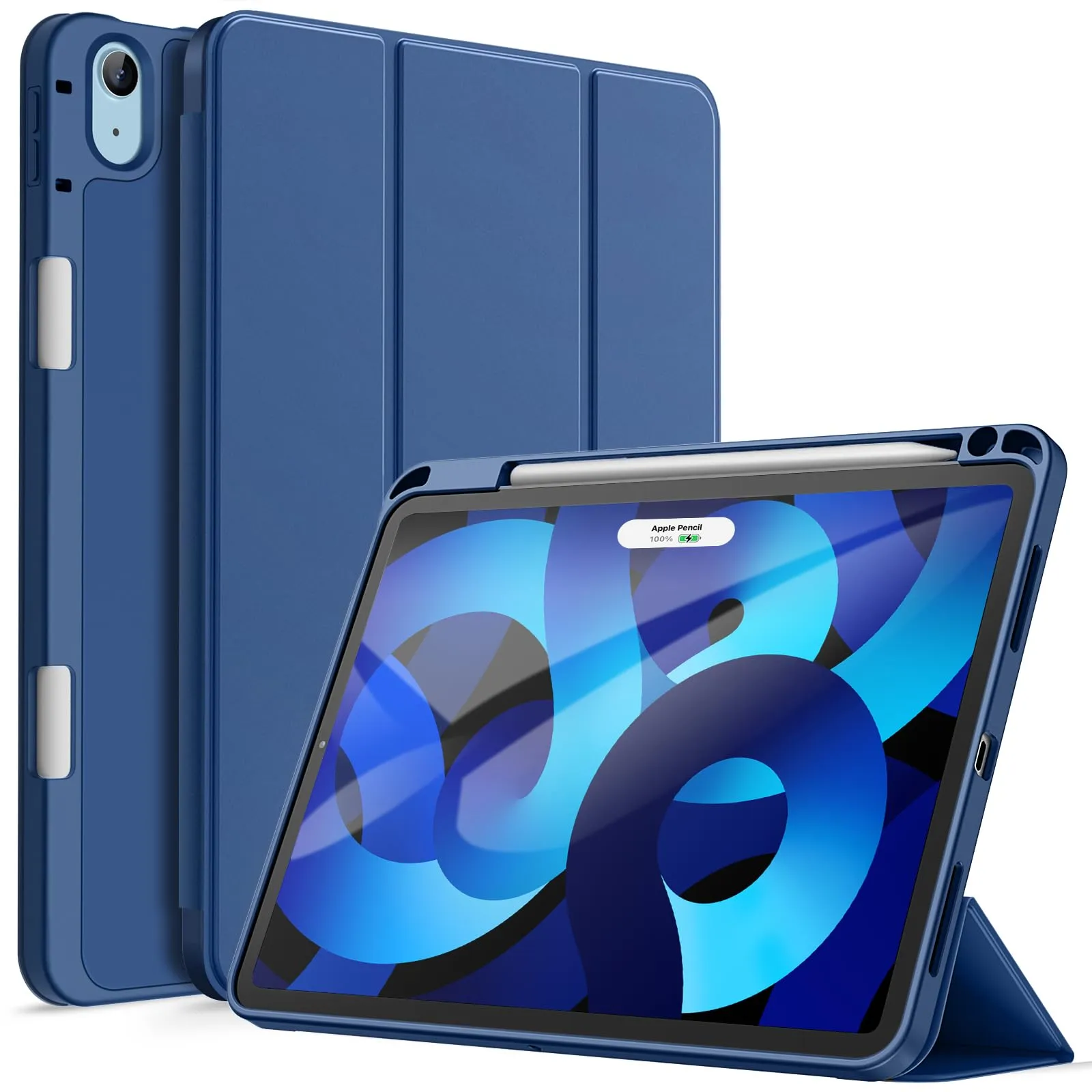 JETech Custodia per iPad Air 11" M4/M3/M2 e Air 5/4, Navy - immagine 1