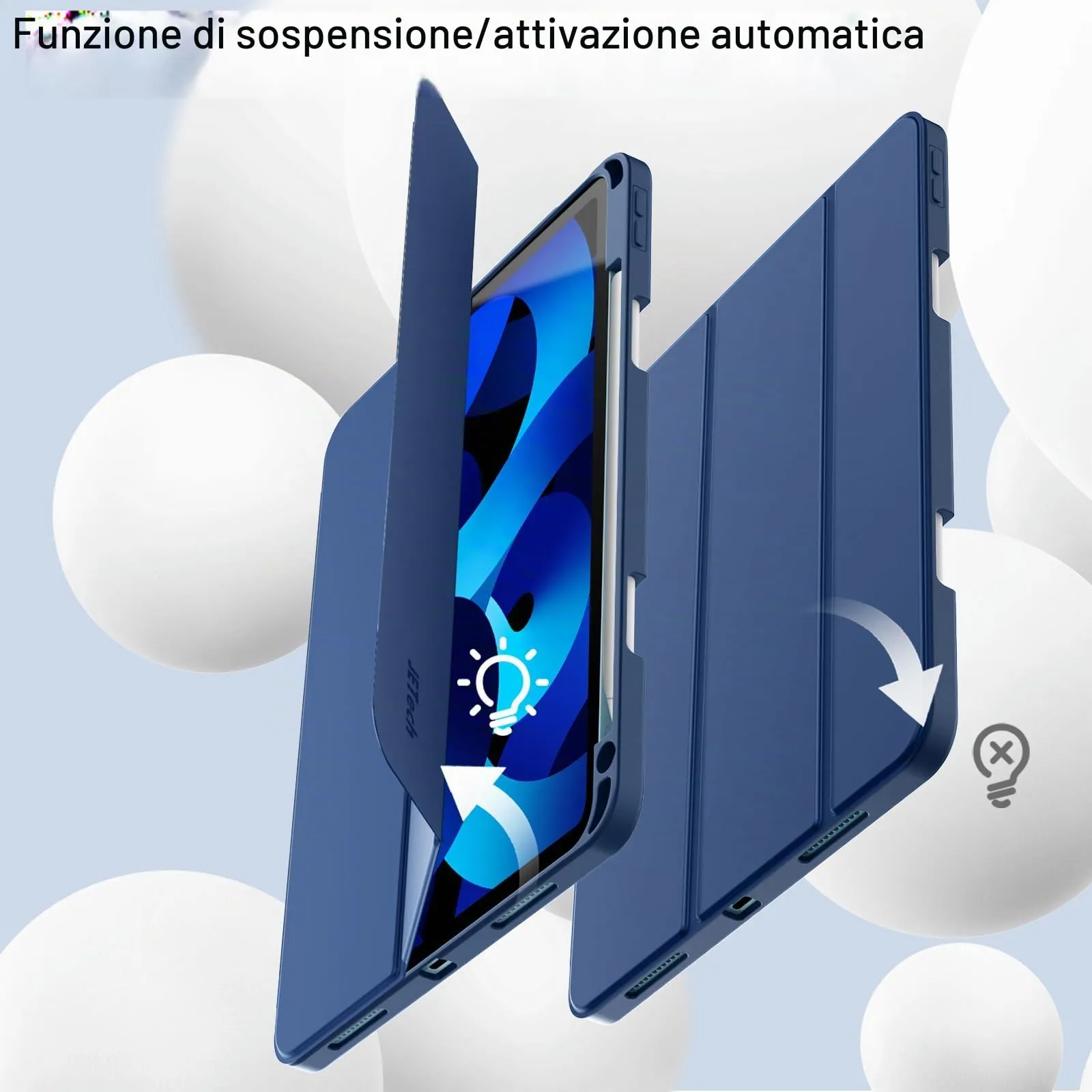 JETech Custodia per iPad Air 11" M4/M3/M2 e Air 5/4, Navy - immagine 6