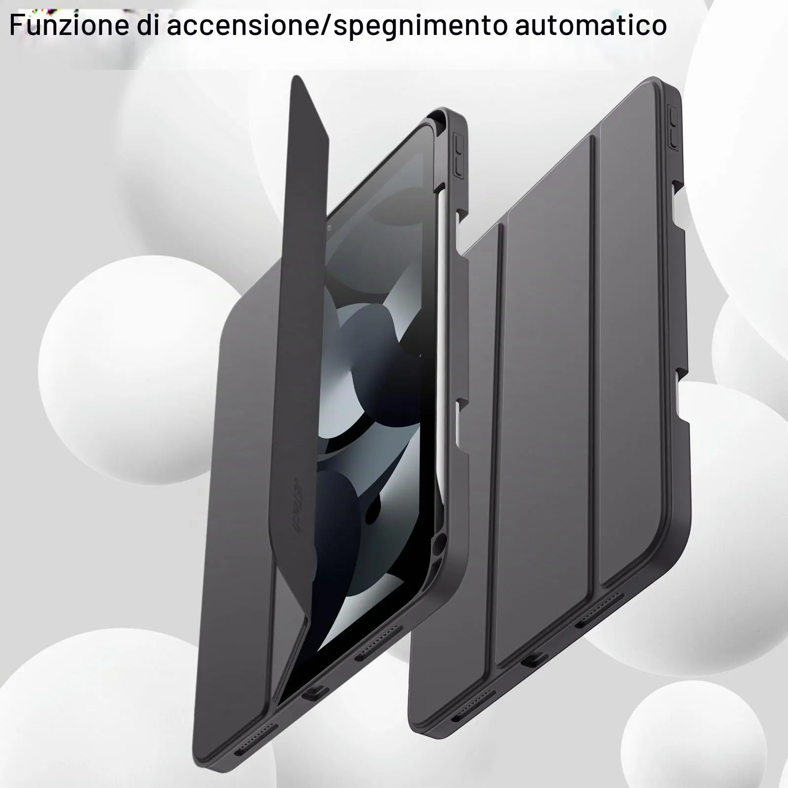 JETech Custodia per iPad Air 11" M4/M3/M2 & Air 5/4, Grigio Siderale - immagine 6