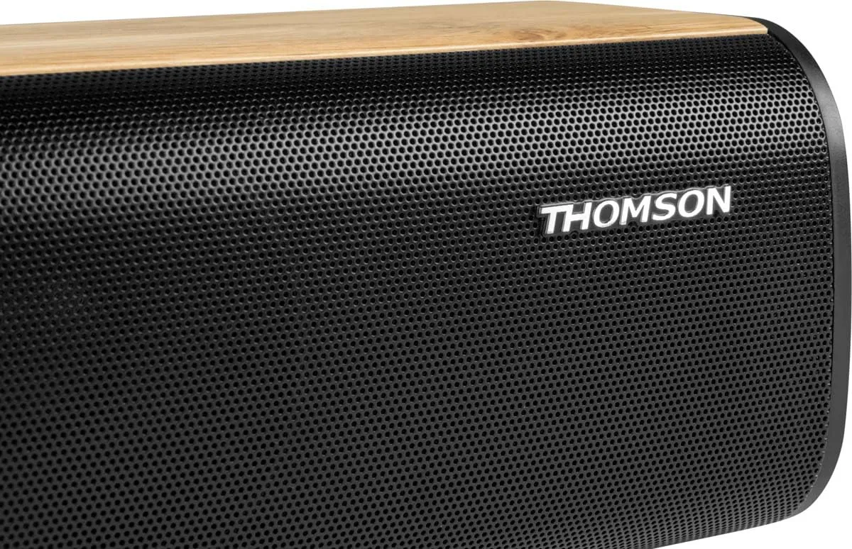 Thomson SB402BT Bluetooth 5.0 Soundbar - Wood Finish - immagine 3