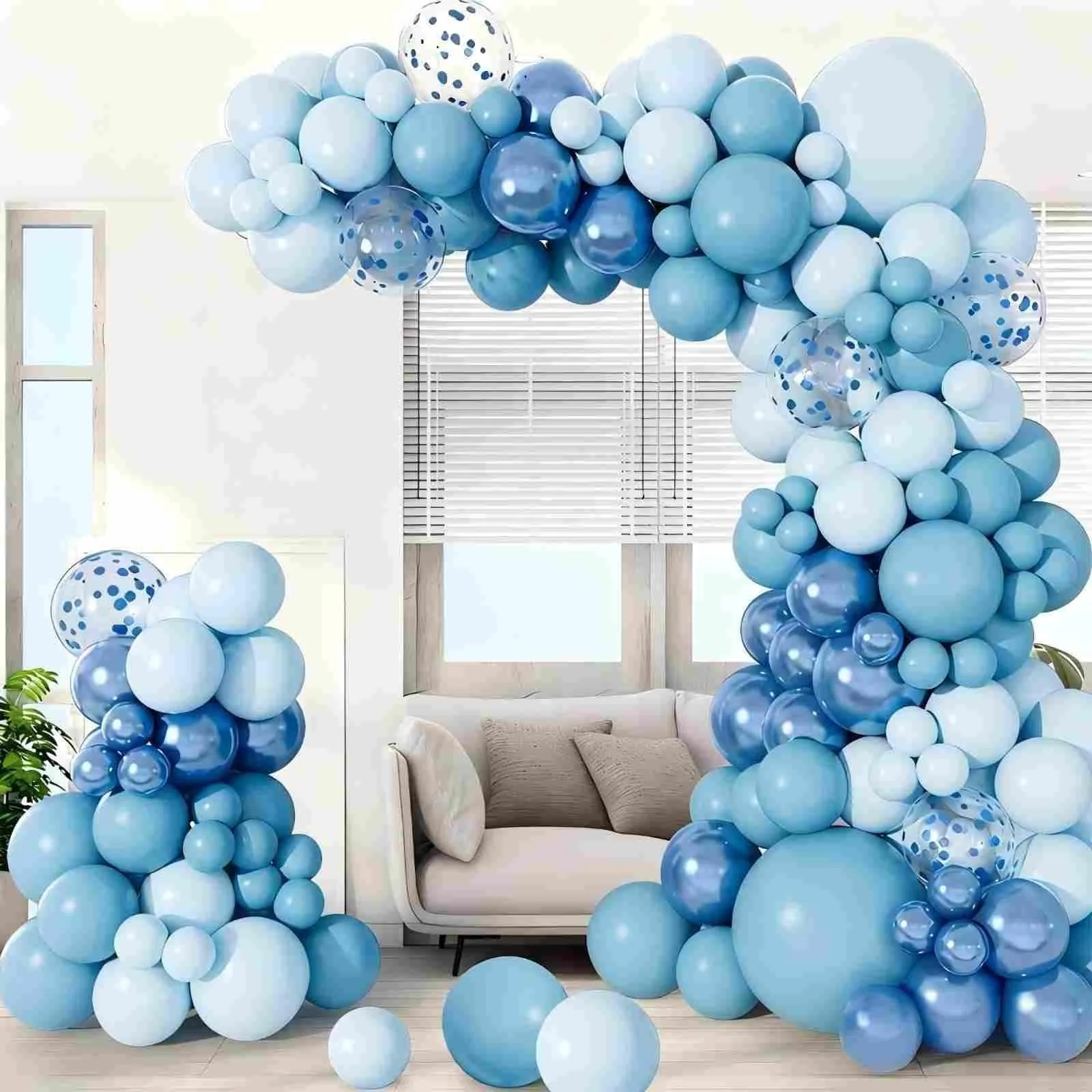 Netnology Kit Arco Palloncini Azzurri, 99 Pezzi - immagine 1