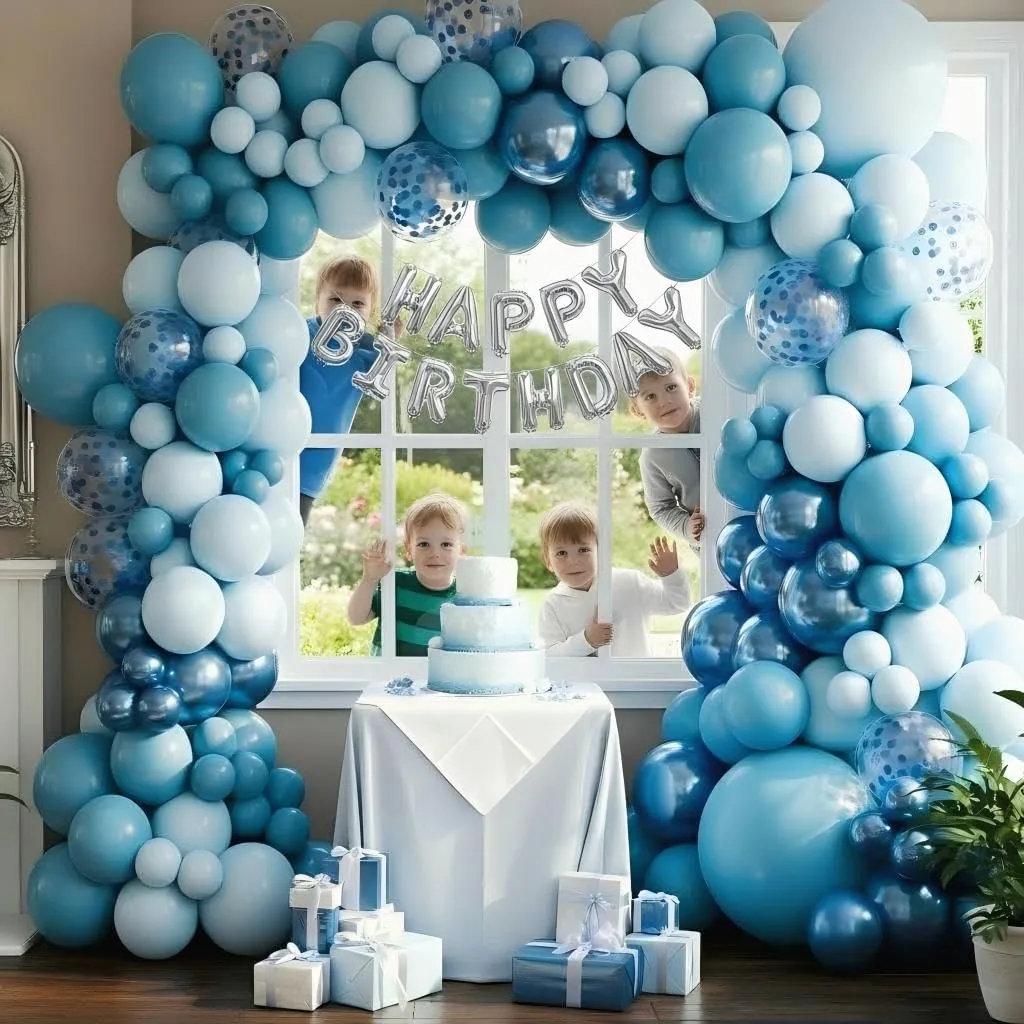 Netnology Kit Arco Palloncini Azzurri, 99 Pezzi - immagine 3
