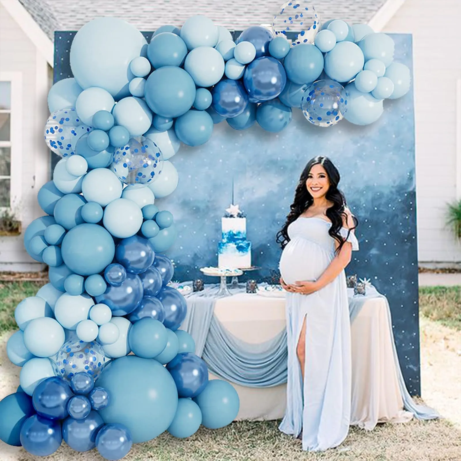 Netnology Kit Arco Palloncini Azzurri, 99 Pezzi - immagine 4