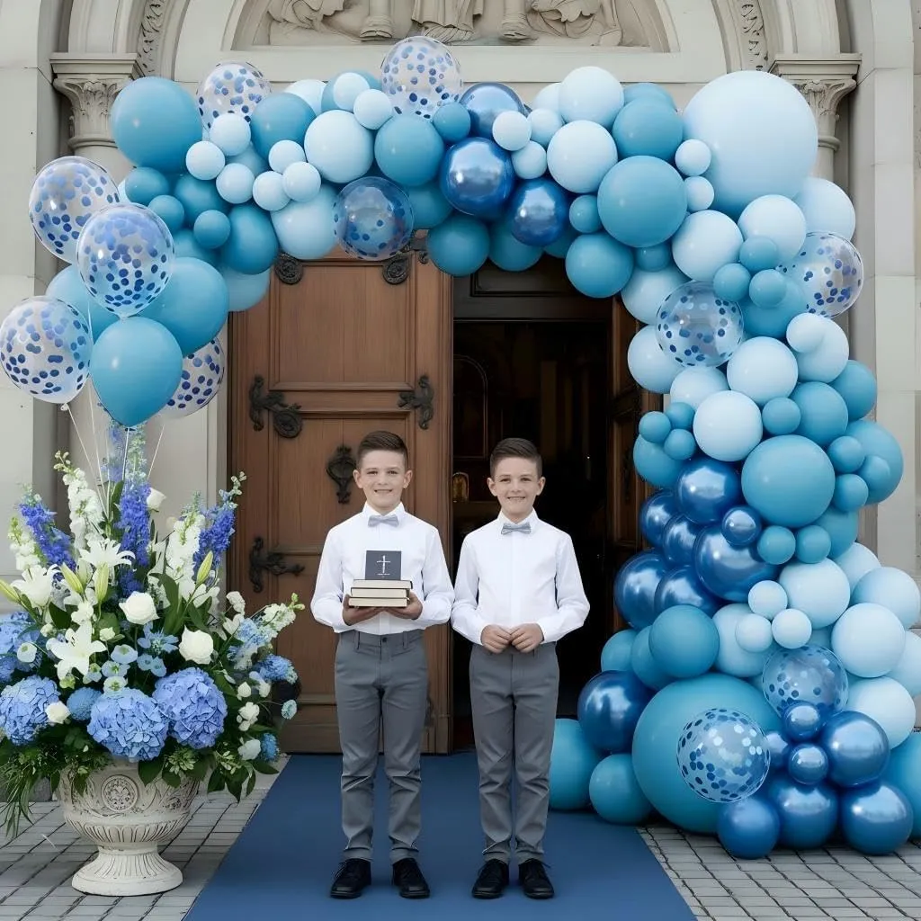 Netnology Kit Arco Palloncini Azzurri, 99 Pezzi - immagine 5