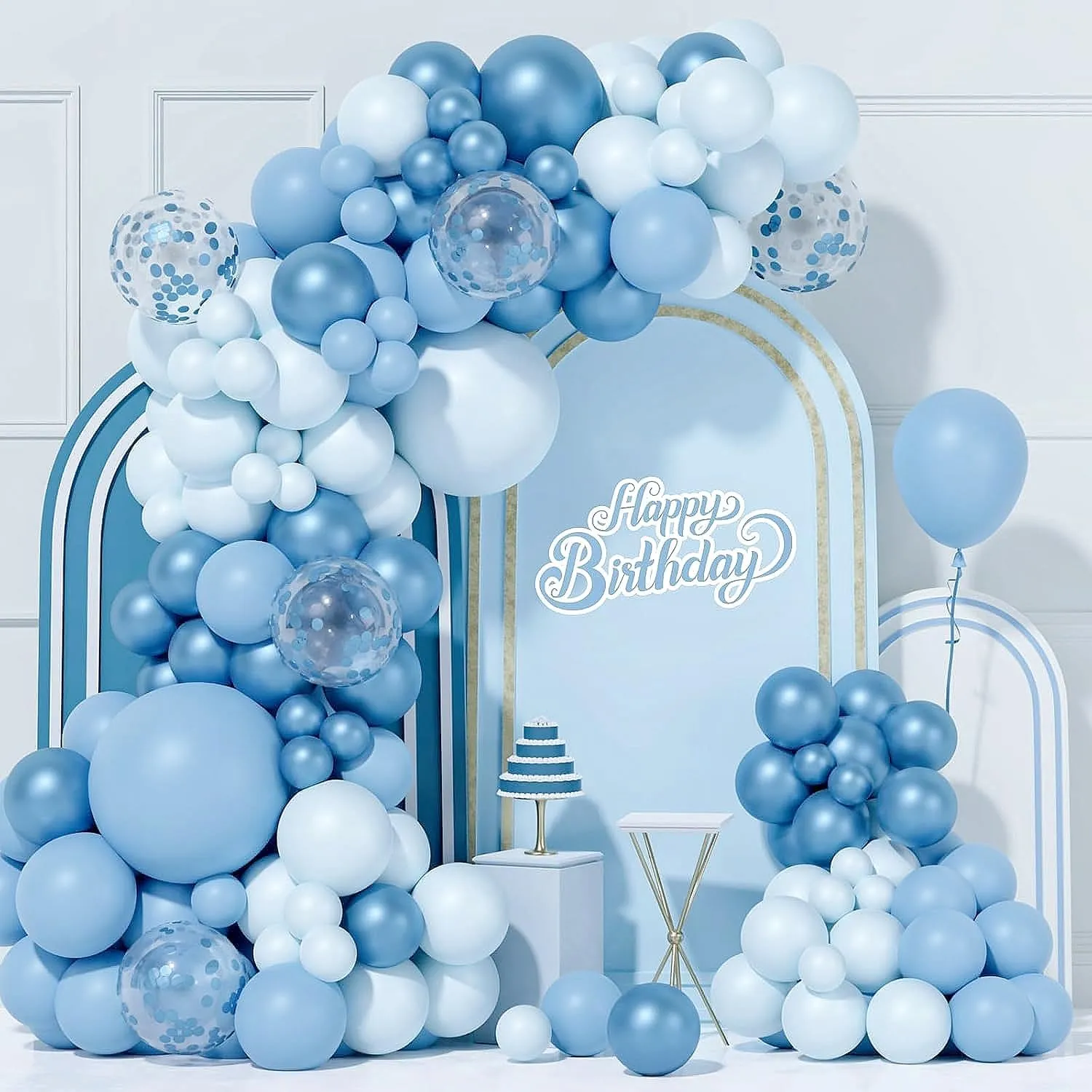 Netnology Kit Arco Palloncini Azzurri, 99 Pezzi - immagine 6